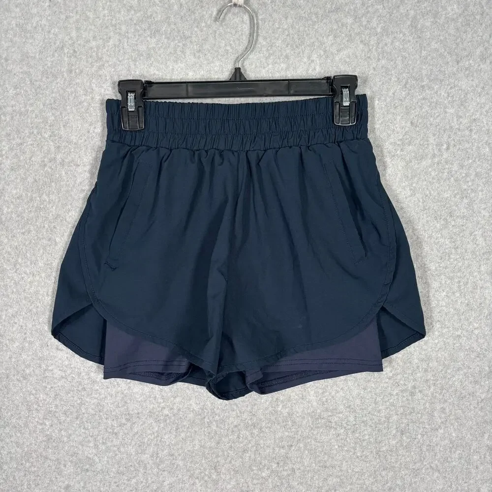 Blooming Jelly‎ Shorts Small Navy Running Bike Pockets Lined Active 2